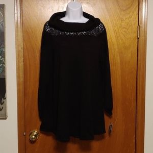 Style & Co Black Sweater w/ Lace
